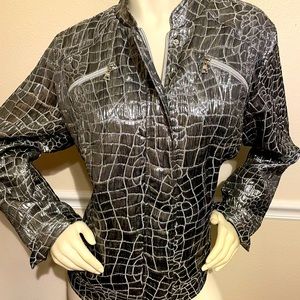 Chico’s Gunmetal zip up jacket